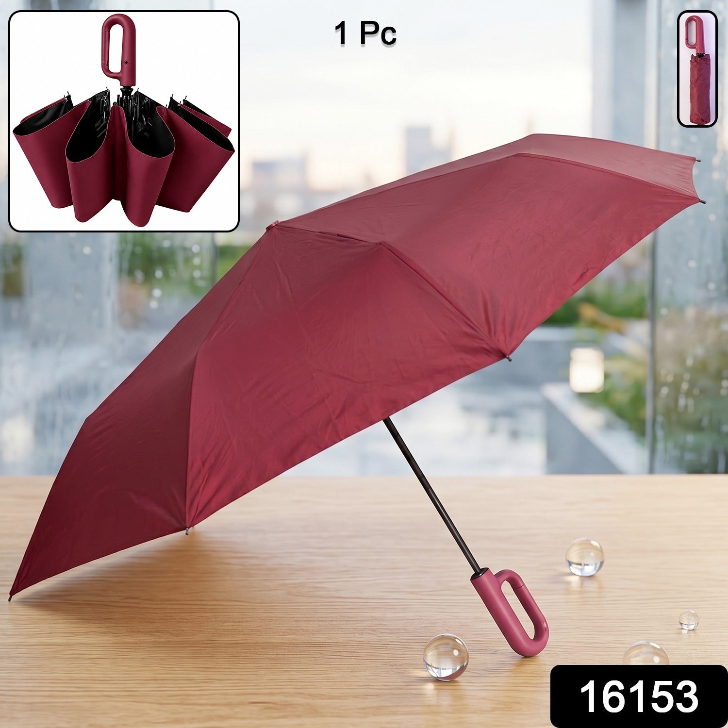 Portable Windproof Travel Umbrella  Compact And Durable For Rain And Sun