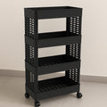 4-layer Plastic Storage Rack With Wheels