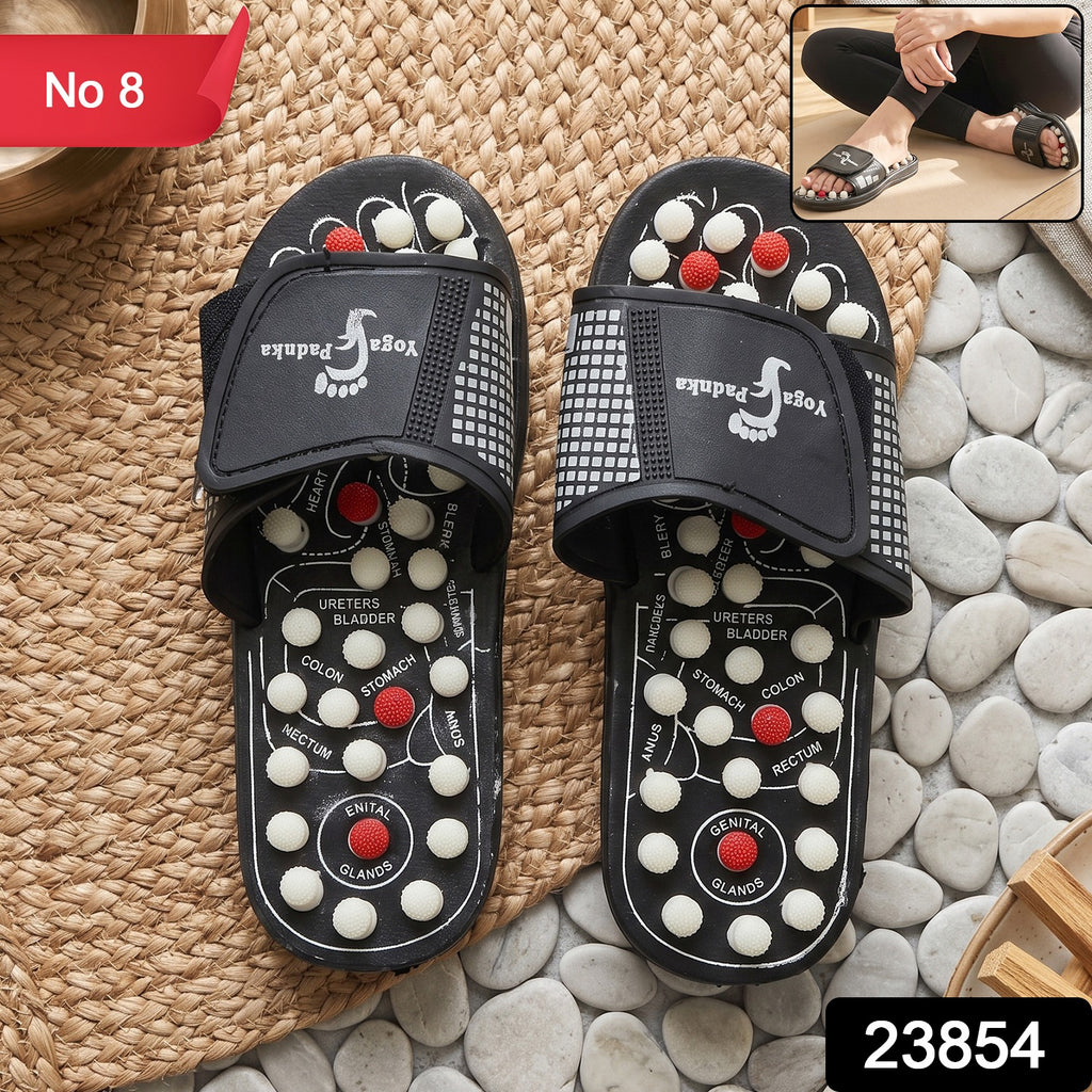 Acupressure Foot Massage Slippers Reflexology Massager Sandal Size 8 (1 Pair)