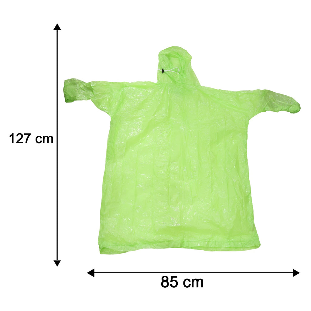 Reusable Waterproof Raincoat Hooded Long Rain Poncho For Men And Women (1 Pc)