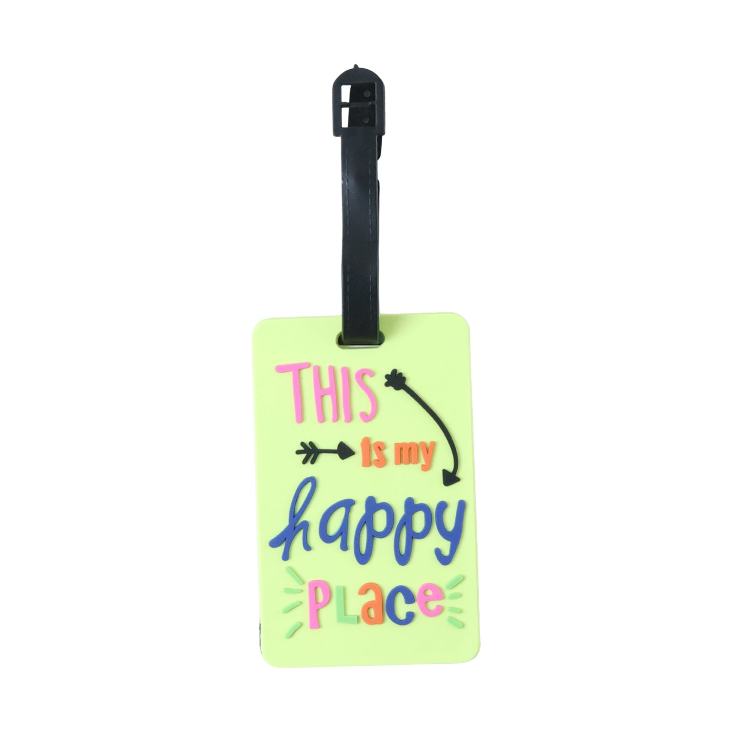 Colorful This Is My Happy Place Travel Identification Luggage Bag Tag (1 Pc)