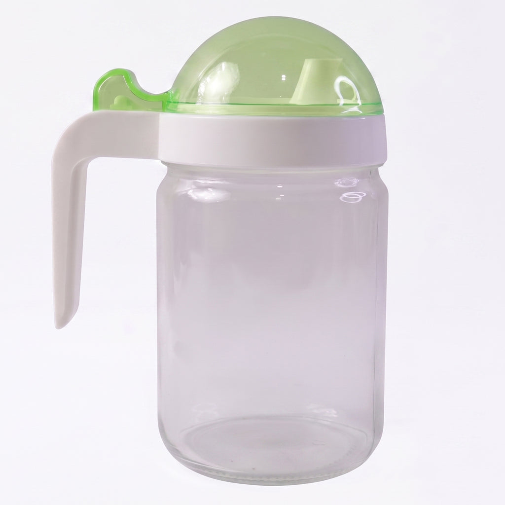 Glass Oil Bottle With Lid - 580ml Capacity Perfect For Oil