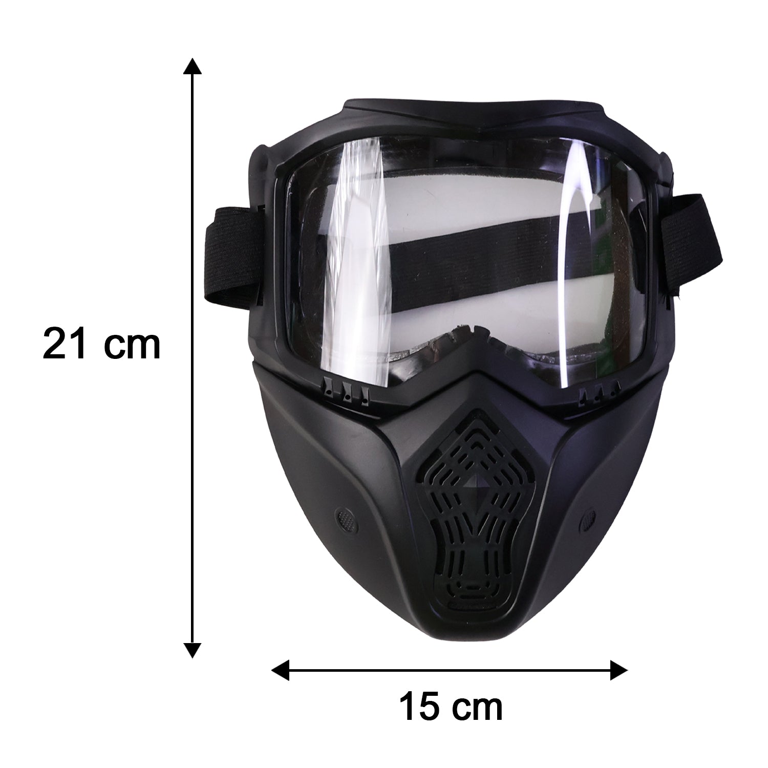 Protective Bike Goggle Face Mask Detachable Riding Glasses Dust Proof (1 Pc)