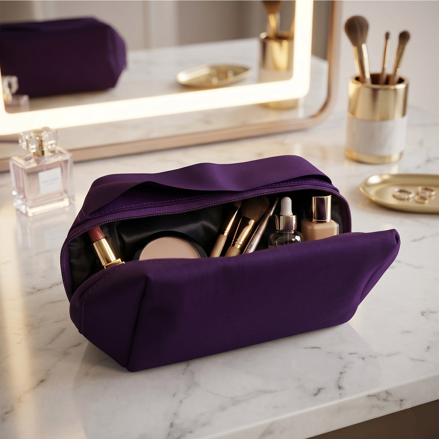 Multipurpose Travel Makeup Organizer Storage Bag (1 Pc)