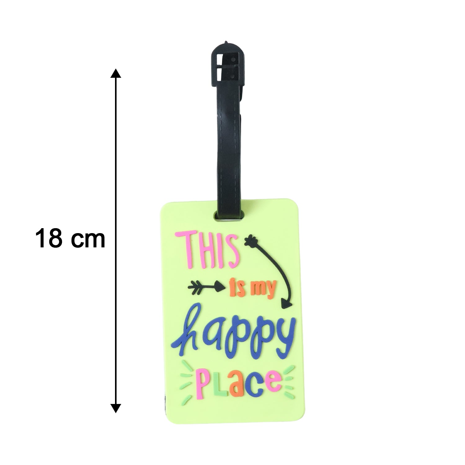 Colorful This Is My Happy Place Travel Identification Luggage Bag Tag (1 Pc)