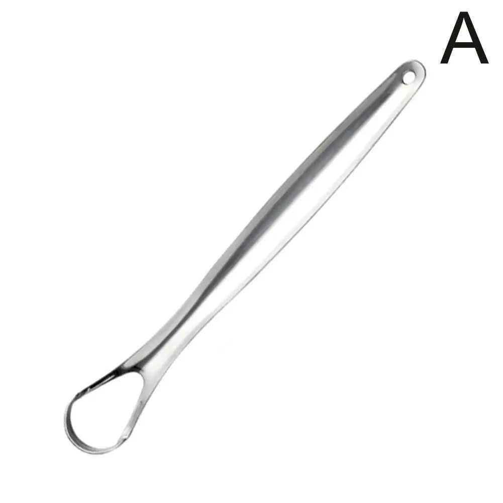 1Pc Stainless Steel Tongue Scraper Tongue Coating Cleaner Tonguecoating Brush Cleaning Tongue Coating Removing Bad Breath