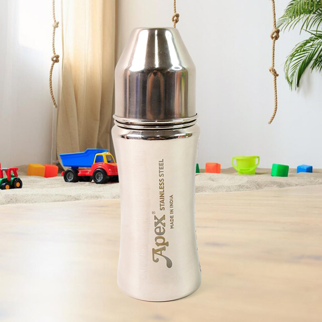 Apex Stainless Steel Little Champ Baby Feeding Bottle  (250 Ml)