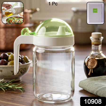 Glass Oil Bottle With Lid - 580ml Capacity Perfect For Oil