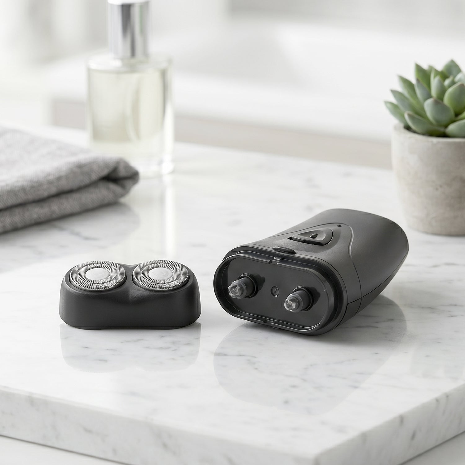 Portable Electric Shaver For Men  Compact Rechargeable  Cordless