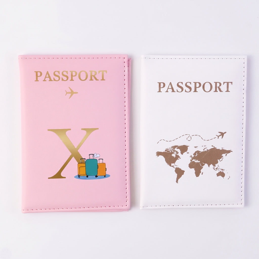 Mix Design Travel Passport Holder Wallet Document Organizer Cover Case (1 Pc)
